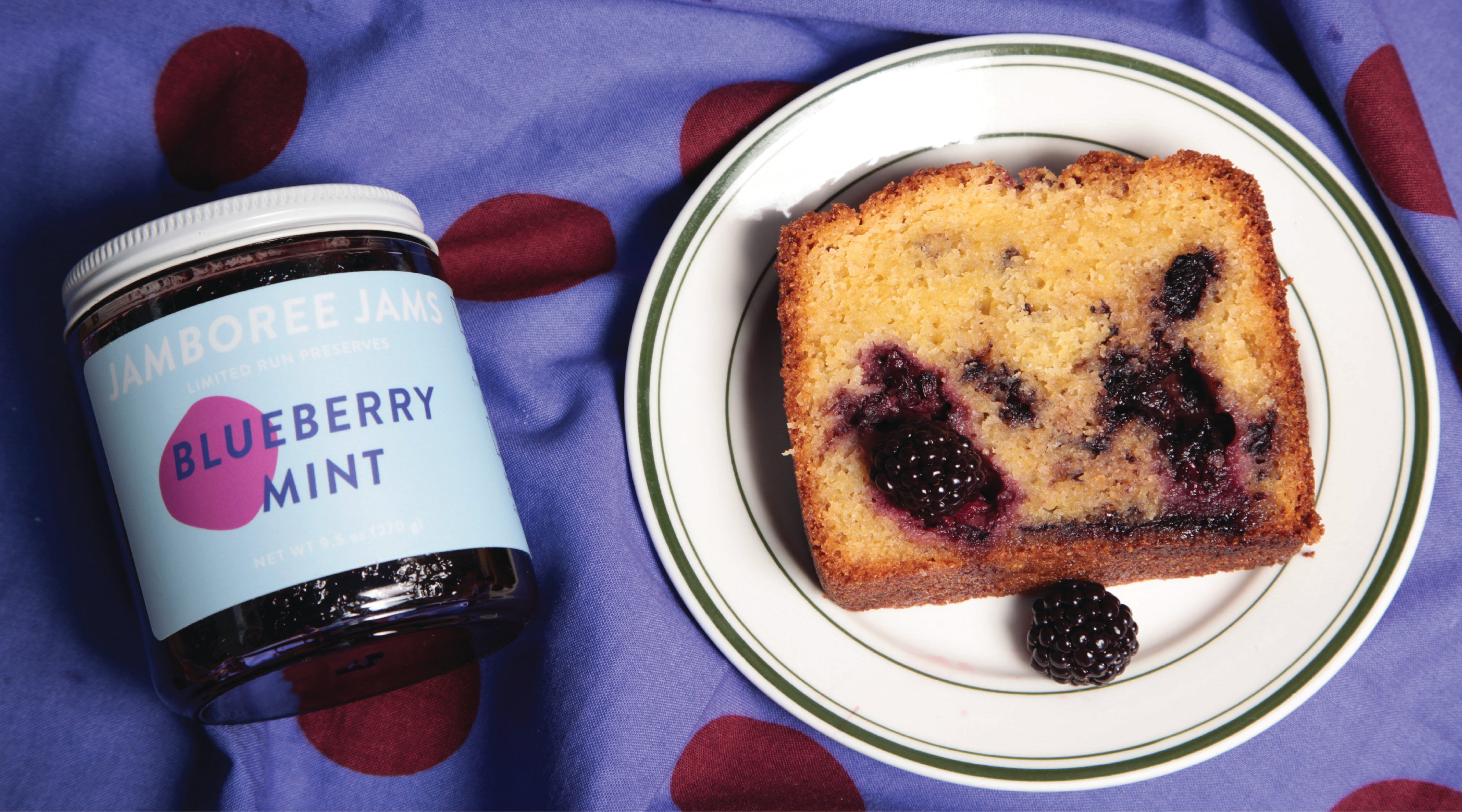 Blueberry Jam & Polenta Loaf